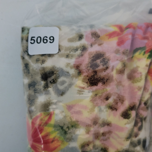 Premier Womens Shirt Large Top Floral Short Sleeve‎ Button Down Lined Sheer - Picture 11 of 11